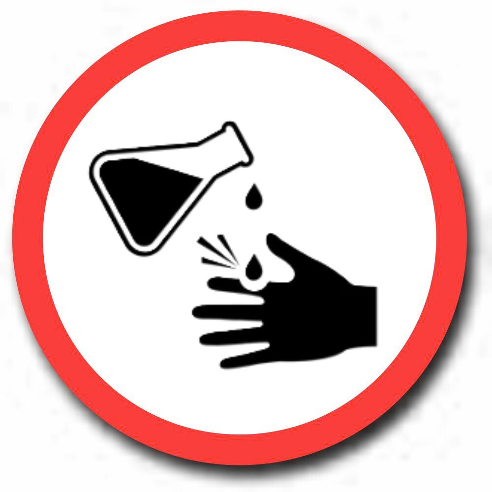 Avoid Eye and Skin contact icon